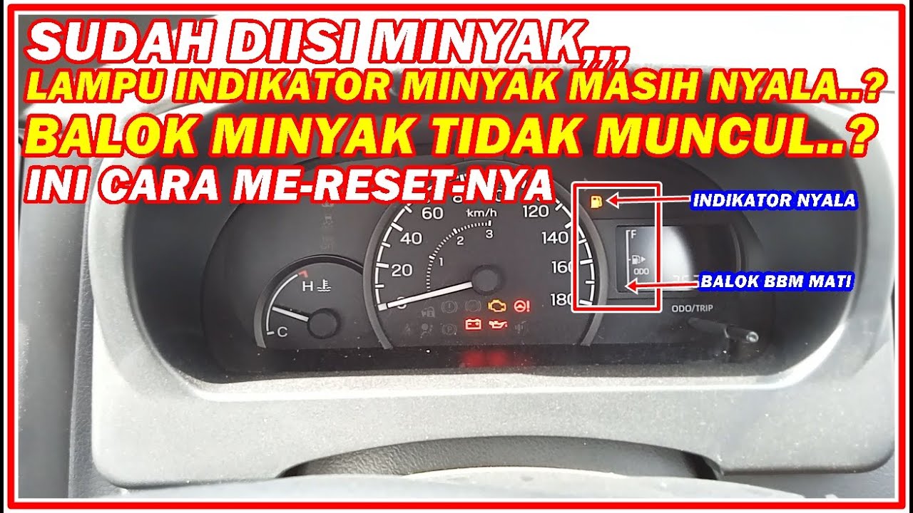 Cara Reset Lampu indikator dan Balok Minyak Mobil Grandmax 2023