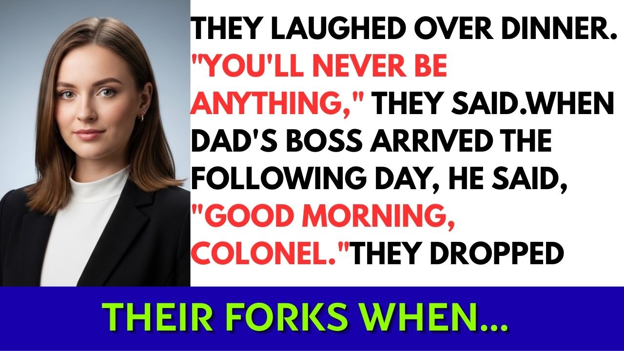 At Family Dinner They Mocked My Job—Then Dad's Boss Called Me _Ma'am_