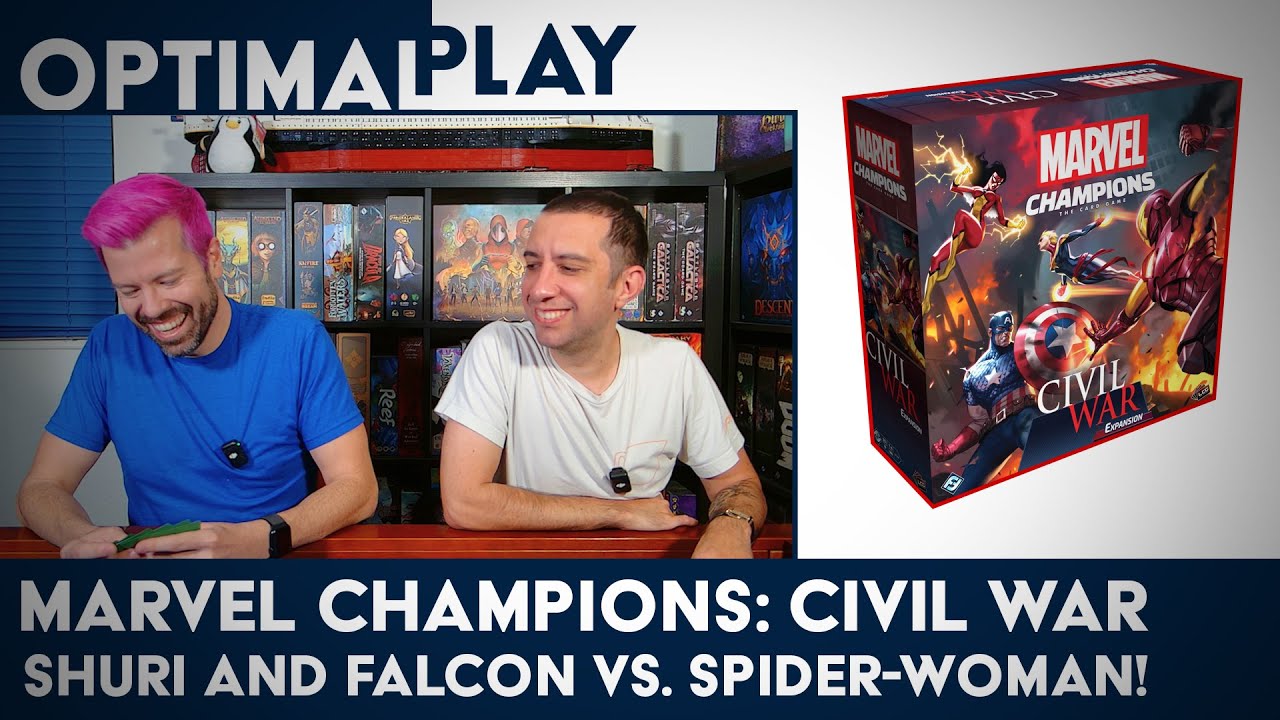 Marvel Champions Civil War Multiplayer Gameplay! Shuri and Falcon against Spider-Woman