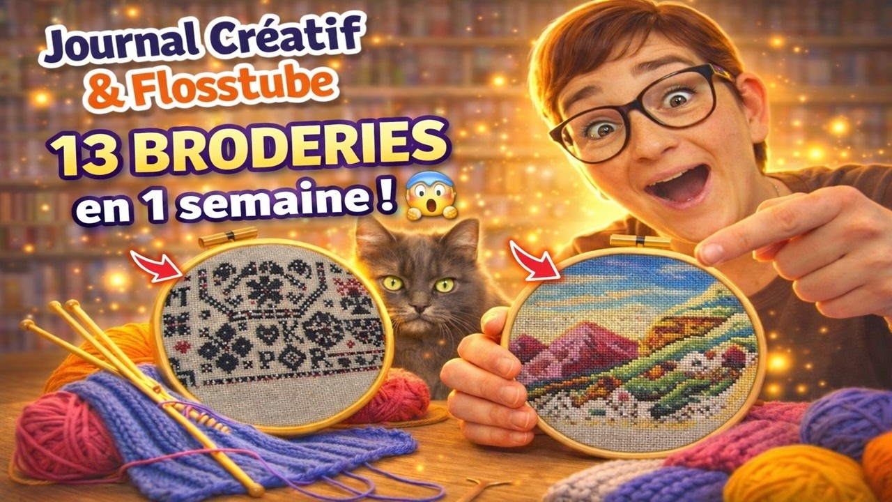 Journal Créatif 🪡 Flosstube # 136 🪡 Mes avancées, mes projets, mes coups de cœur ✨