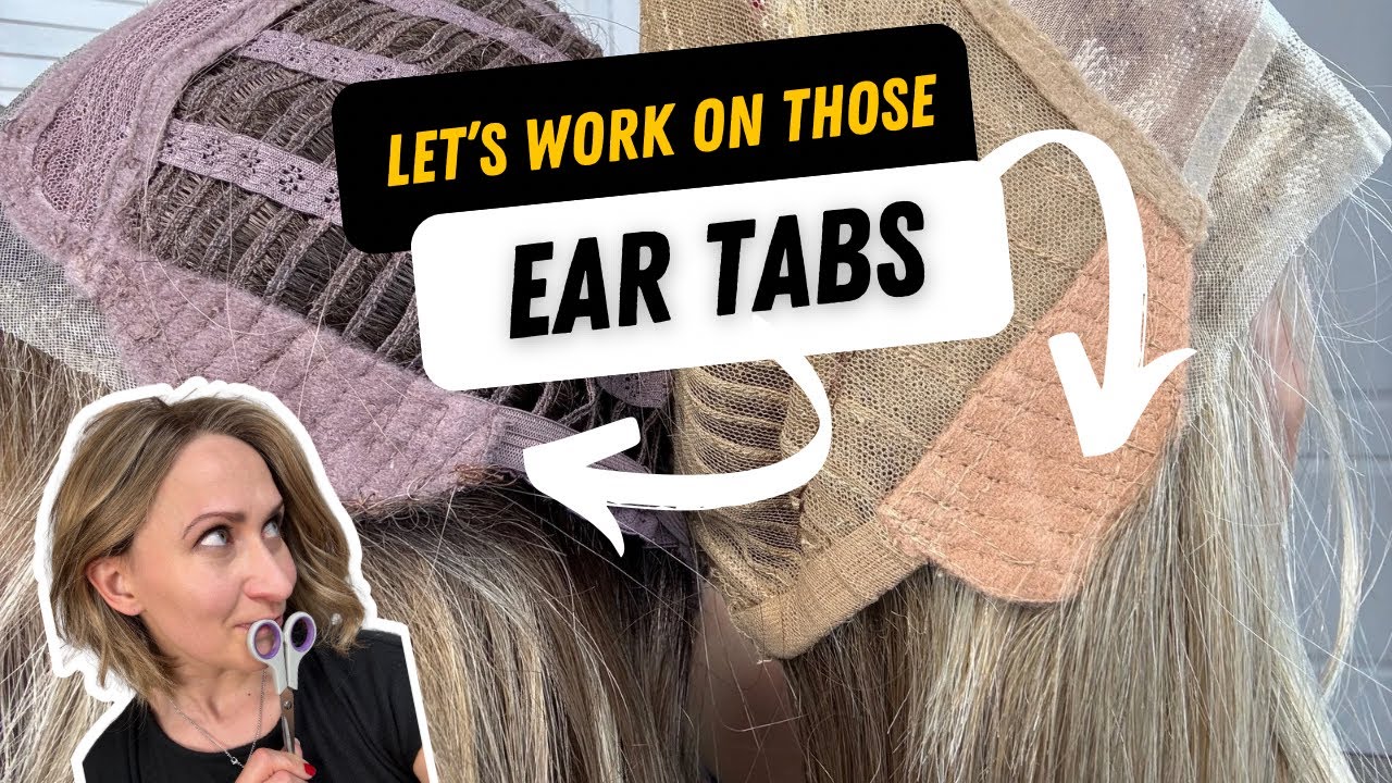 How to adjust ear tabs on any wig #wigtutorial