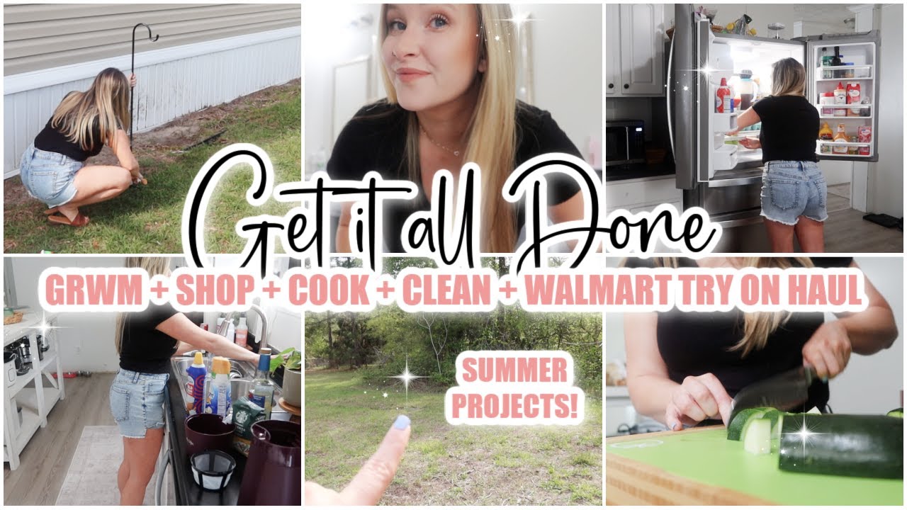 ✨GET IT ALL DONE WITH ME VLOG // cook + clean + shop + summer projects + walmart try on haul