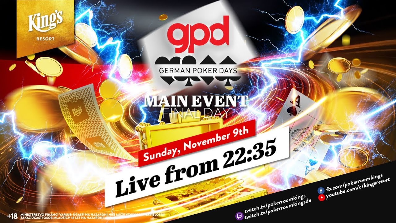 🏆 Final Day of &euro;199 German Poker Days Mystery Bounty Main Event live from King's Resort 👑