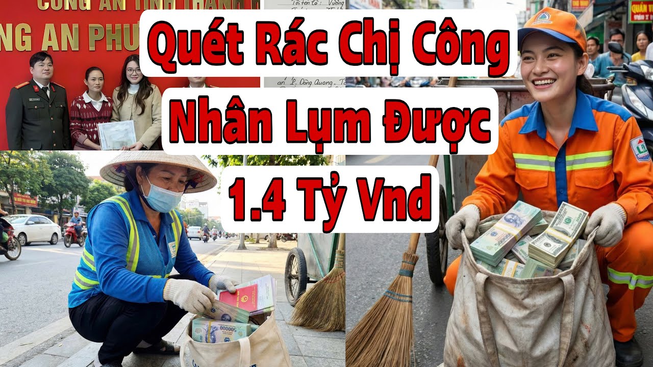 May mắn hết phần thiên hạ, Nữ công nhân môi trường lúc quét rác lụm 1,4 tỷ Vnd cái kết ấm lòng