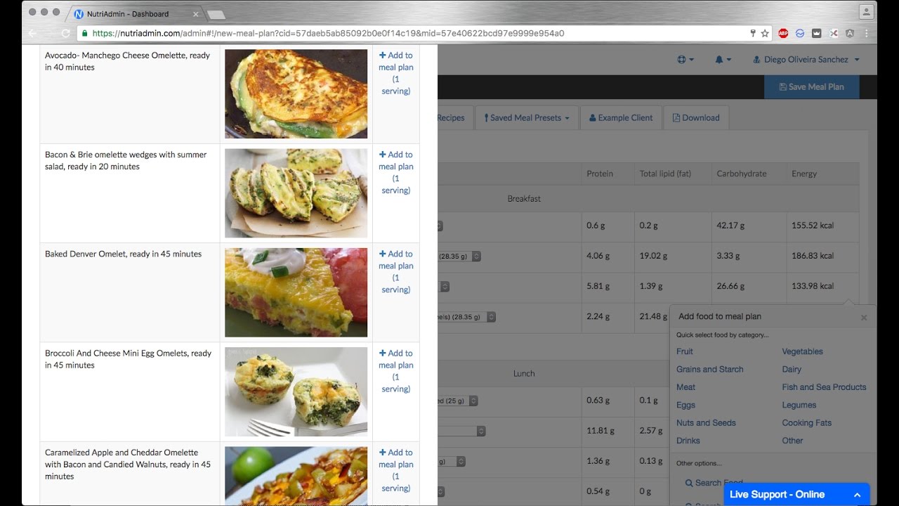 Meal Planning Software for Nutritionists | NutriAdmin