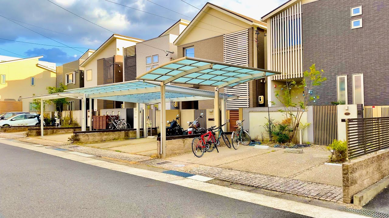 【4K】Modern Japanese Houses / Neighborhood Walking Tour in Japan (Meito Ward, Nagoya)