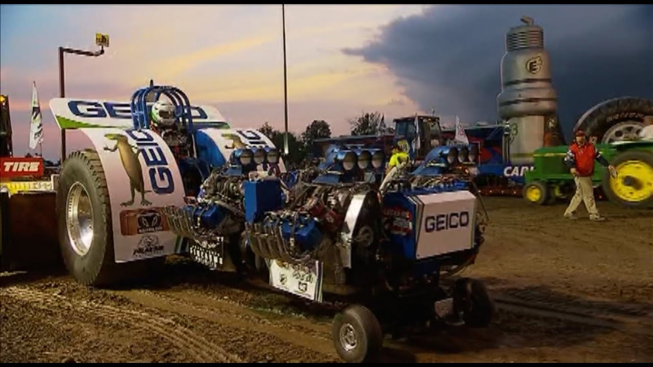 Super Modified Tractors & Lt-Lim Pro Stocks pulling in Greenville, OH - 2014 Pro Pulling League