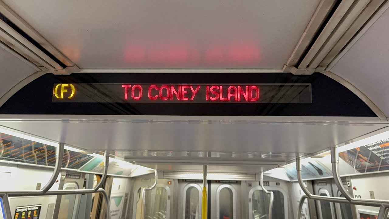IND 6 Av Local: R160B Siemens (F) Train [Jamaica-179 St to Coney Island-Stillwell Av]