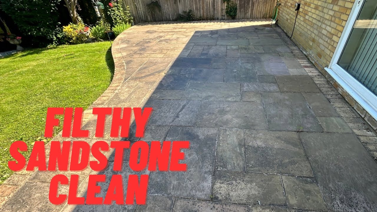 HOW to clean a SANDSTONE PATIO