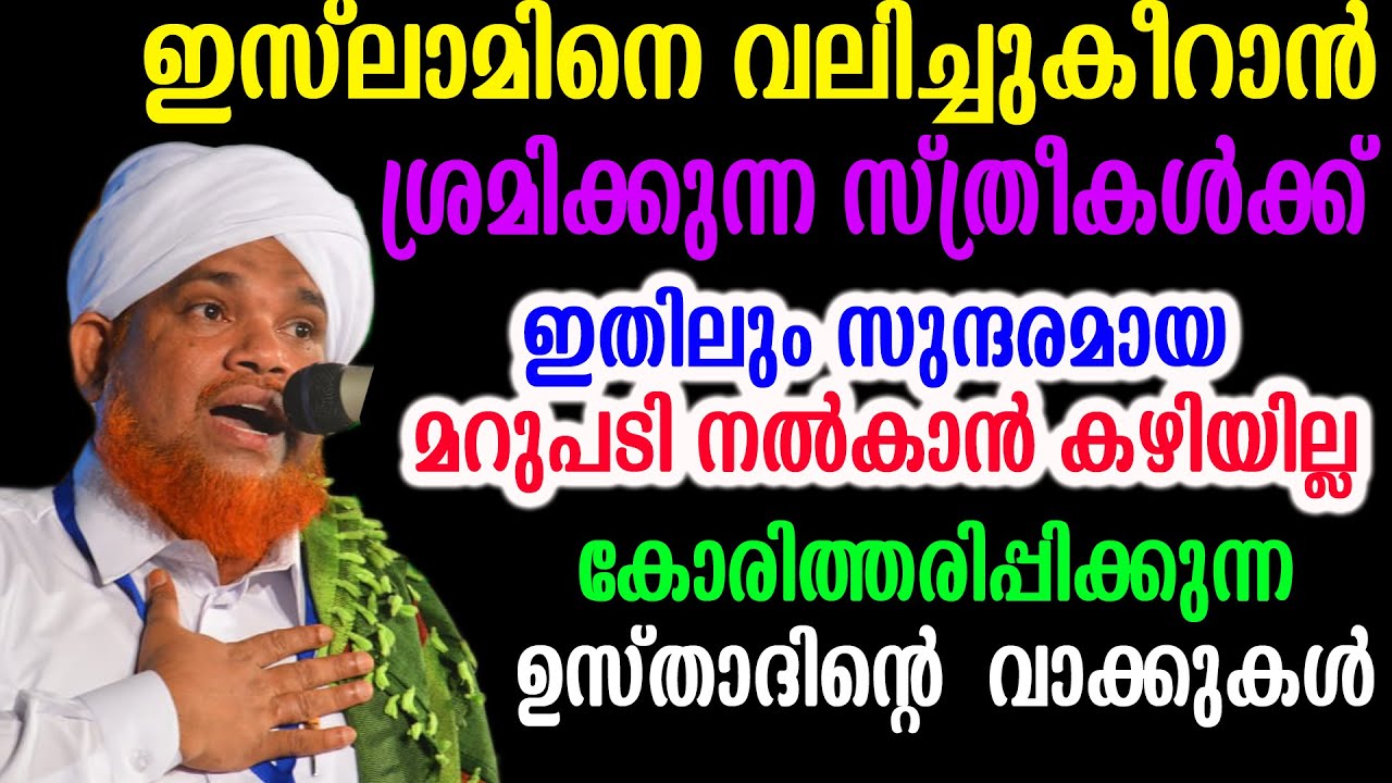 ഇസ്ലാമിനെ വലിച്ചുകീറാൻ ശ്രമിക്കുന്ന സ്ത്രീകൾക്ക്   ഇതിലും സുന്ദരമായ മറുപടി നൽകാൻ കഴിയില്ല
