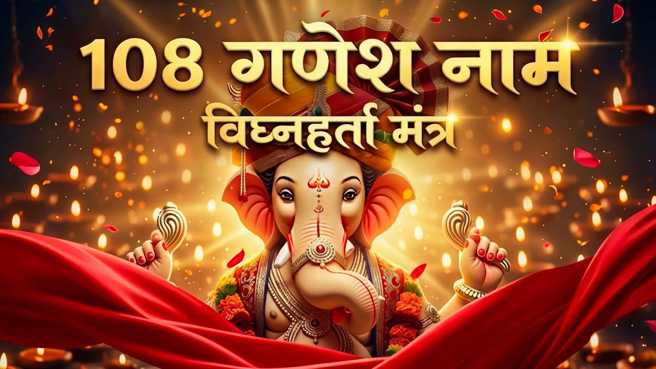 108 गणेश नाम | विघ्नहर्ती मंत्र | सुनते ही शांति | Ganesh Mantra @श्लोक_वाणी 