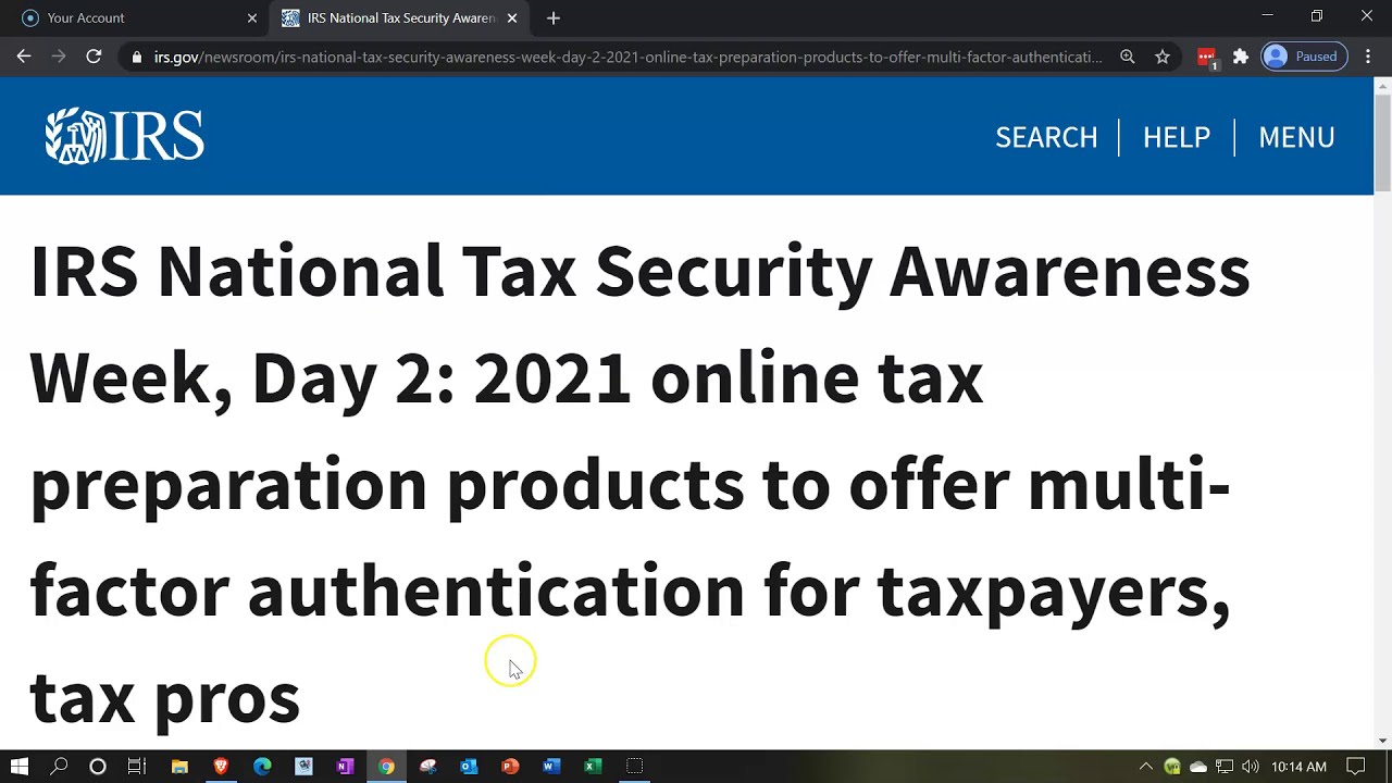 IRS National Tax Security Awareness Week, Day 2: 2021 online tax preparation products