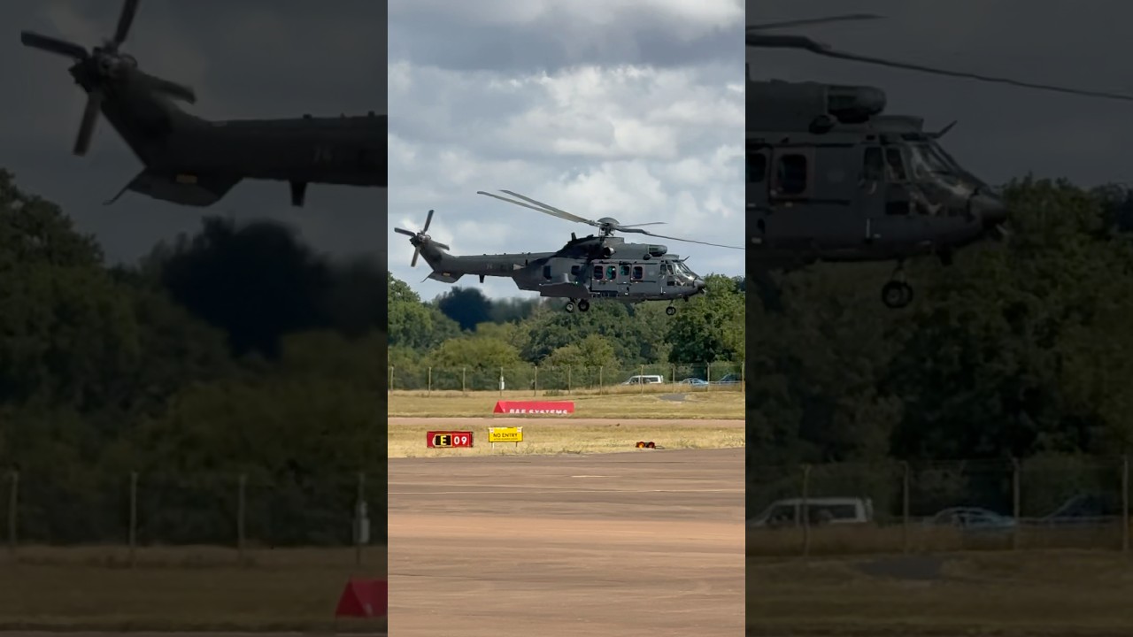 Hungarian 🇭🇺 Air Force H225M Caracal heading home on departure Monday from RIAT 2025 RAF Fairford!