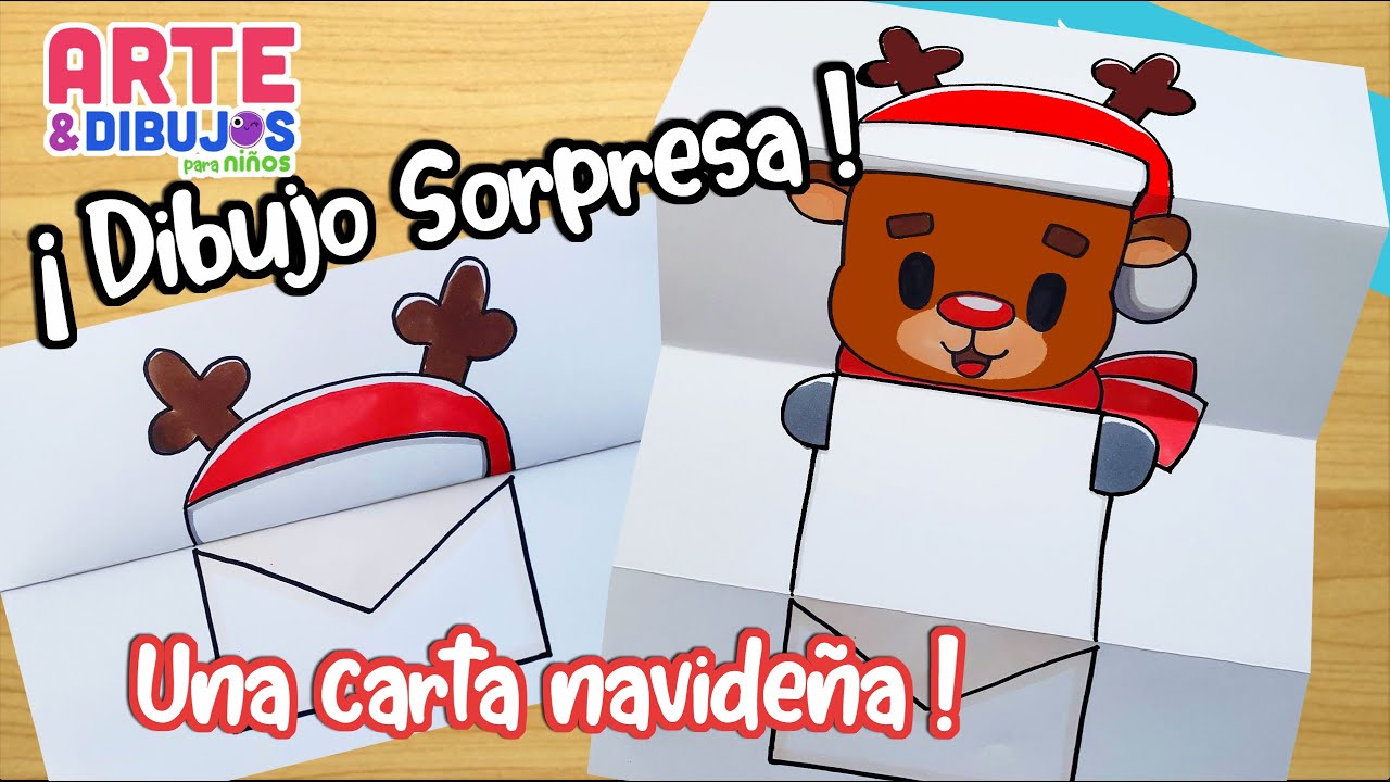 Como dibujar  una CARTA DE NAVIDAD | DIBUJO SORPRESA | Arte y Dibujos para Niños