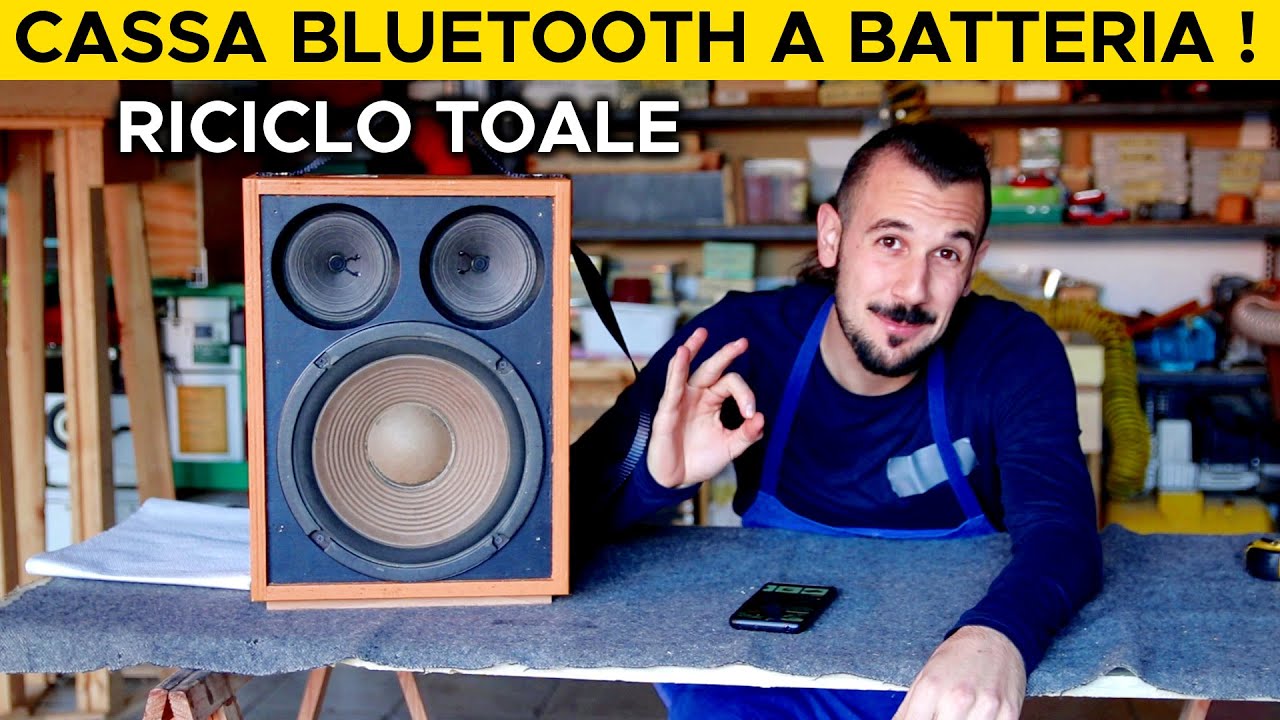 L’HO RESA BLUETOOTH e MOLTO più POTENTE !La mia nuova cassa portatile a batteria !