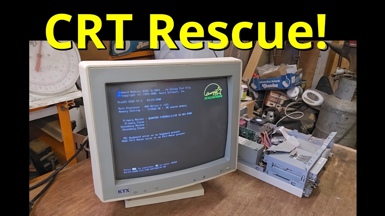 Vintage CRT Rescue! Sanyo TV & KTX Monitor Test (Shed Clean-out Ep. 161)