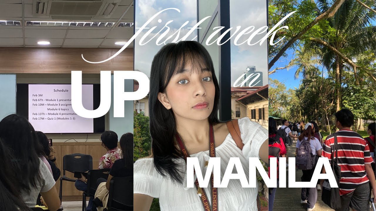 first week in uni *up manila* ⏐ cafe, attending classes, and time out from mnl 🏔️☕️🌄