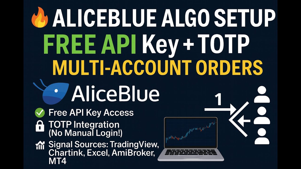 AliceBlue Algo Trading Setup | FREE API Key + TOTP | Multi-Account Orders -  Tamil  | Copy Trading