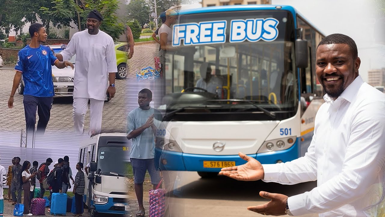 🤯John Dumelo's Shocked Reason Behind Providing Free Buses for UG Students Traveling Nationwide