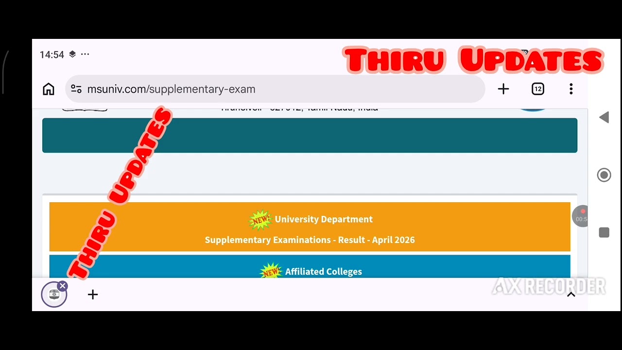 MS University Supplementary Exam Results RA!!