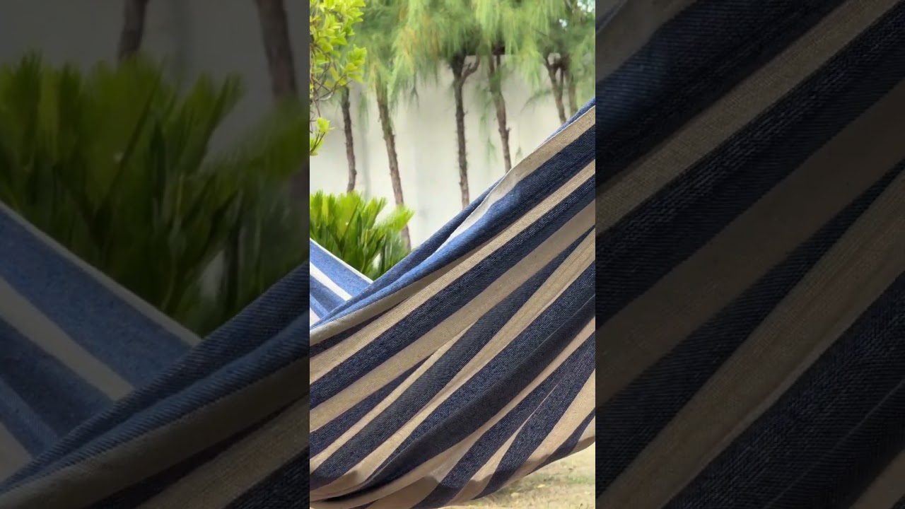 Rede Oceano Sereno Azul com Bege: Conforto, Tradi&ccedil;&atilde;o e Serenidade para Seu Descanso! 🌊✨