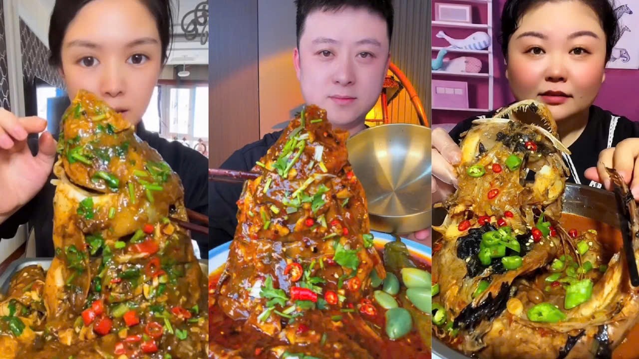 Eat Braised Fish, Challenge Eat Various Types of Braised Fish, Braised Fish Spicy #27