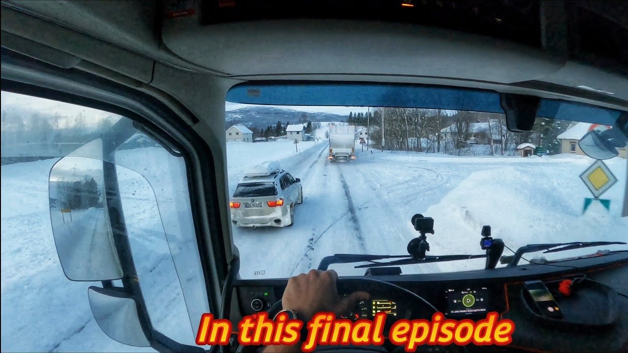 Norway 4K60 Winter Truck Driving  Trofors-Mosj&oslash;en Soo much snow🤯🤯Winter in attack! Final part 🙂