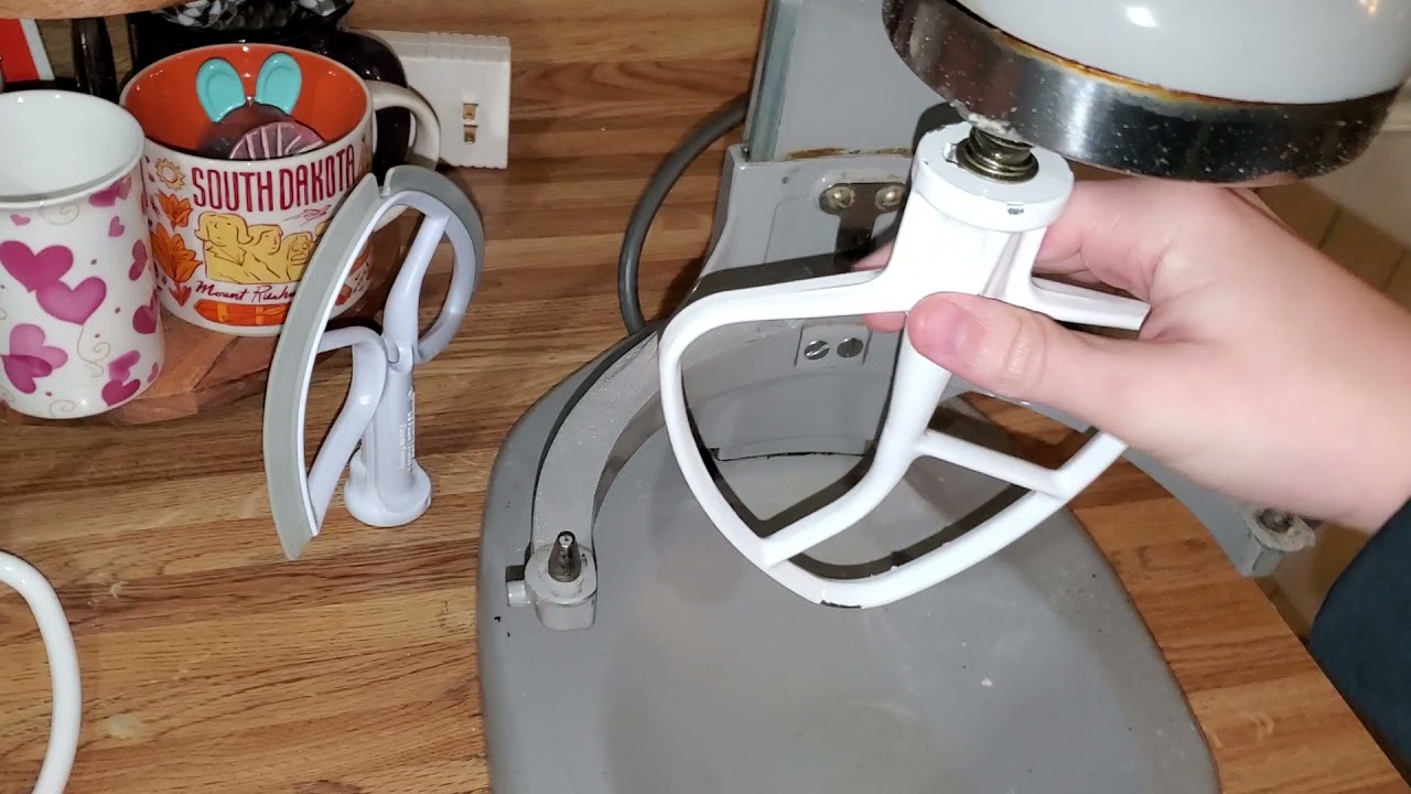 Putting the kitchenaid attachments on the Hobart n50