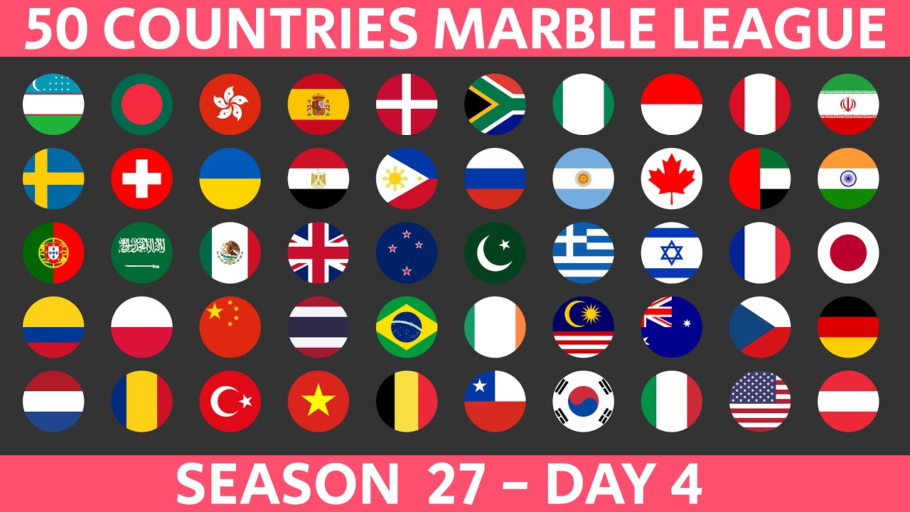 50 Countries Marble Race League Season 27 Day 4/10 Marble Race in Algodoo