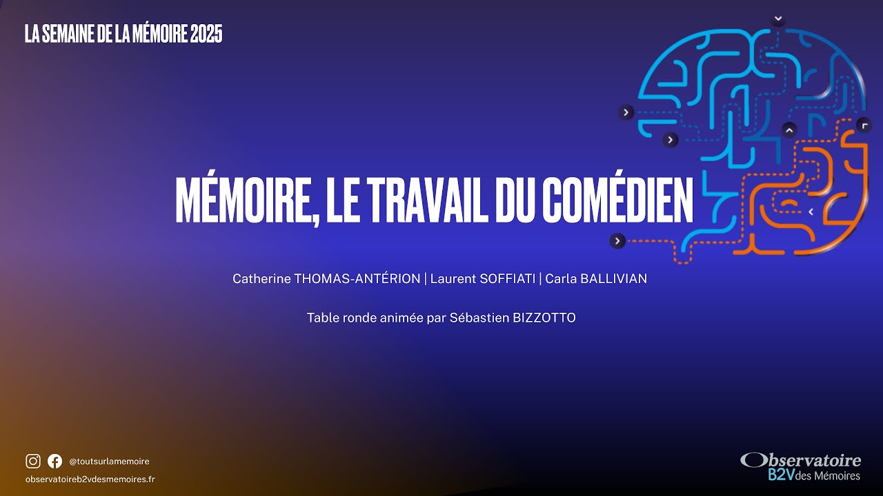 Mémoire, le travail du comédien // Semaine de la Mémoire 2025