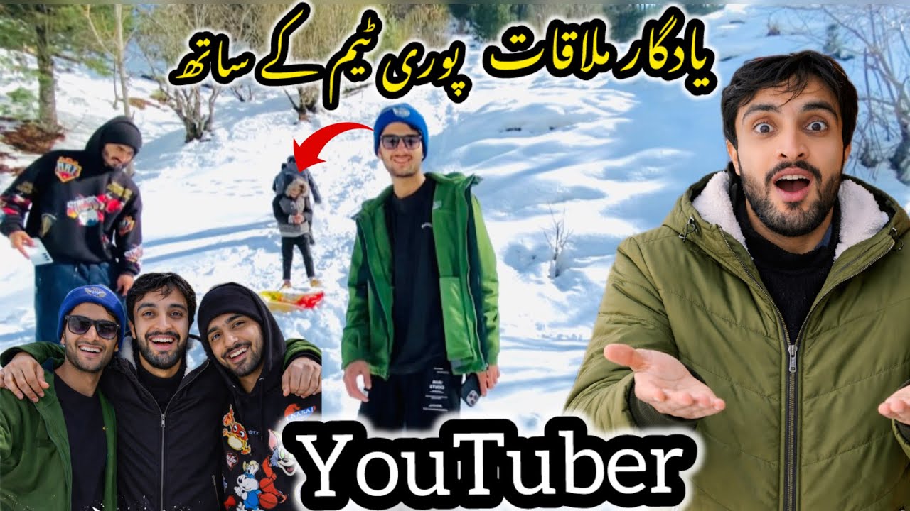 Meet Up With the Full YouTube Team ❄️ | Snow Sliding Fun🥰Azhar vlogs 