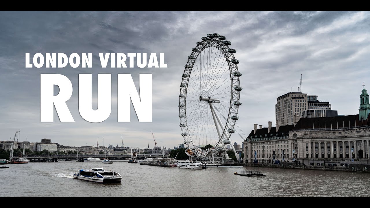 Central London virtual city run on a cloudy afternoon | The perfect treadmill video for running