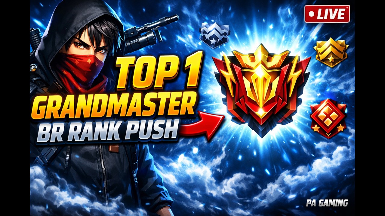 FREE FIRE LIVE 🔴 | BR RANK PUSH WITH SUBSCRIBERS | GRANDMASTER GRIND | PA GAMING
