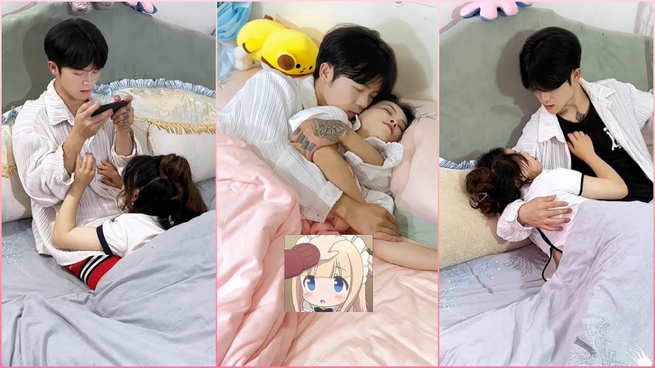 Couple At Night Sleeping Routine 🫶❤️&zwj;🔥|02