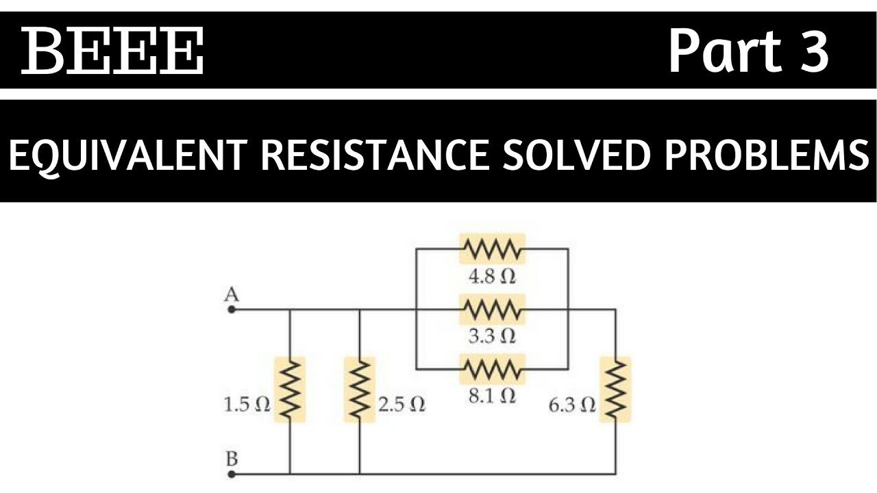 Equivalent resistance problems with solved Examples | BEE in Hindi