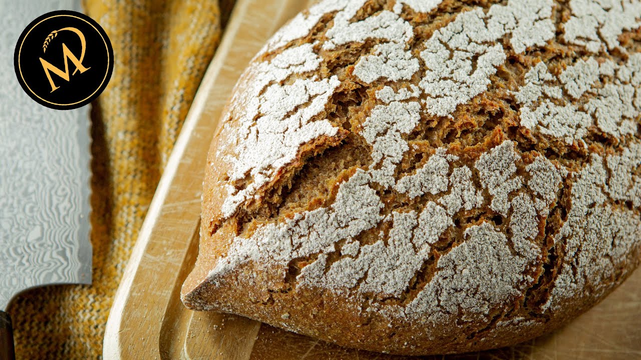 Roggen Vollkornbrot - Roggenbrot ohne Hefe selber backen