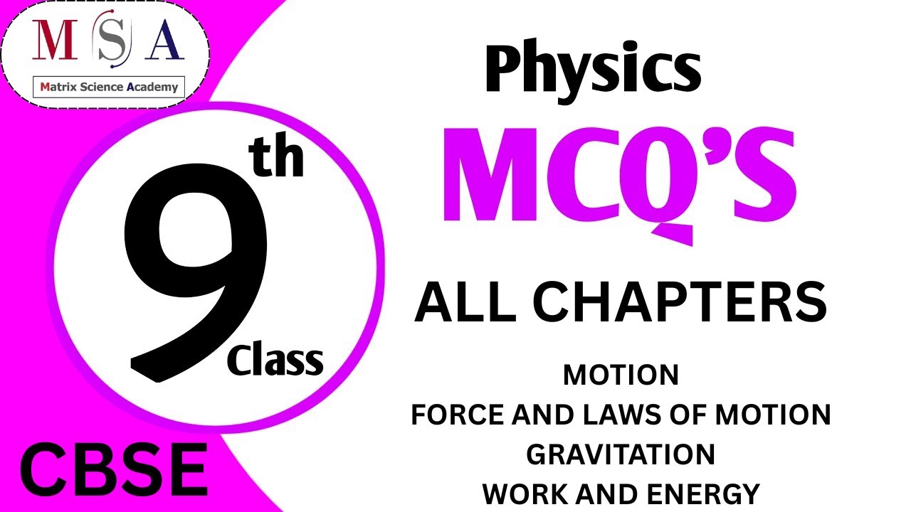 Class 9 Physics MCQ One Shot | Most Important MCQ Questions for School Exam | Full Chapter Revision