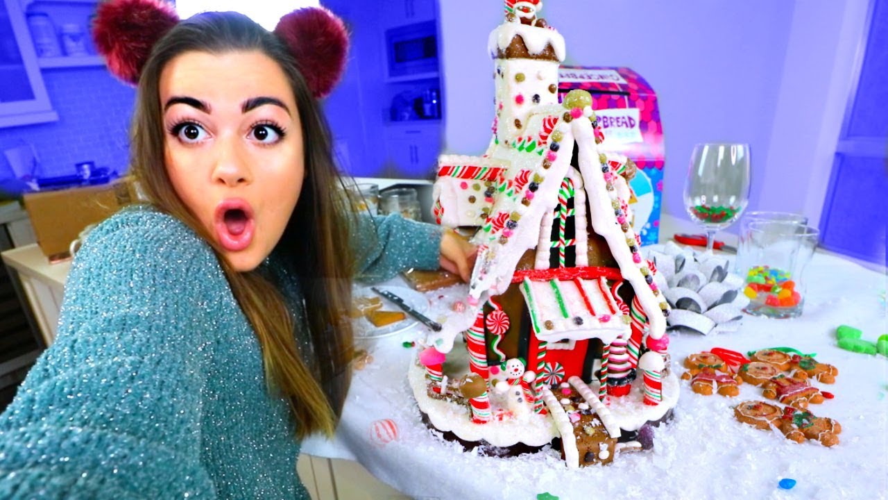 The Most Beautiful Gingerbread House! Vlognukkah Day 3! | Cloe Feldman