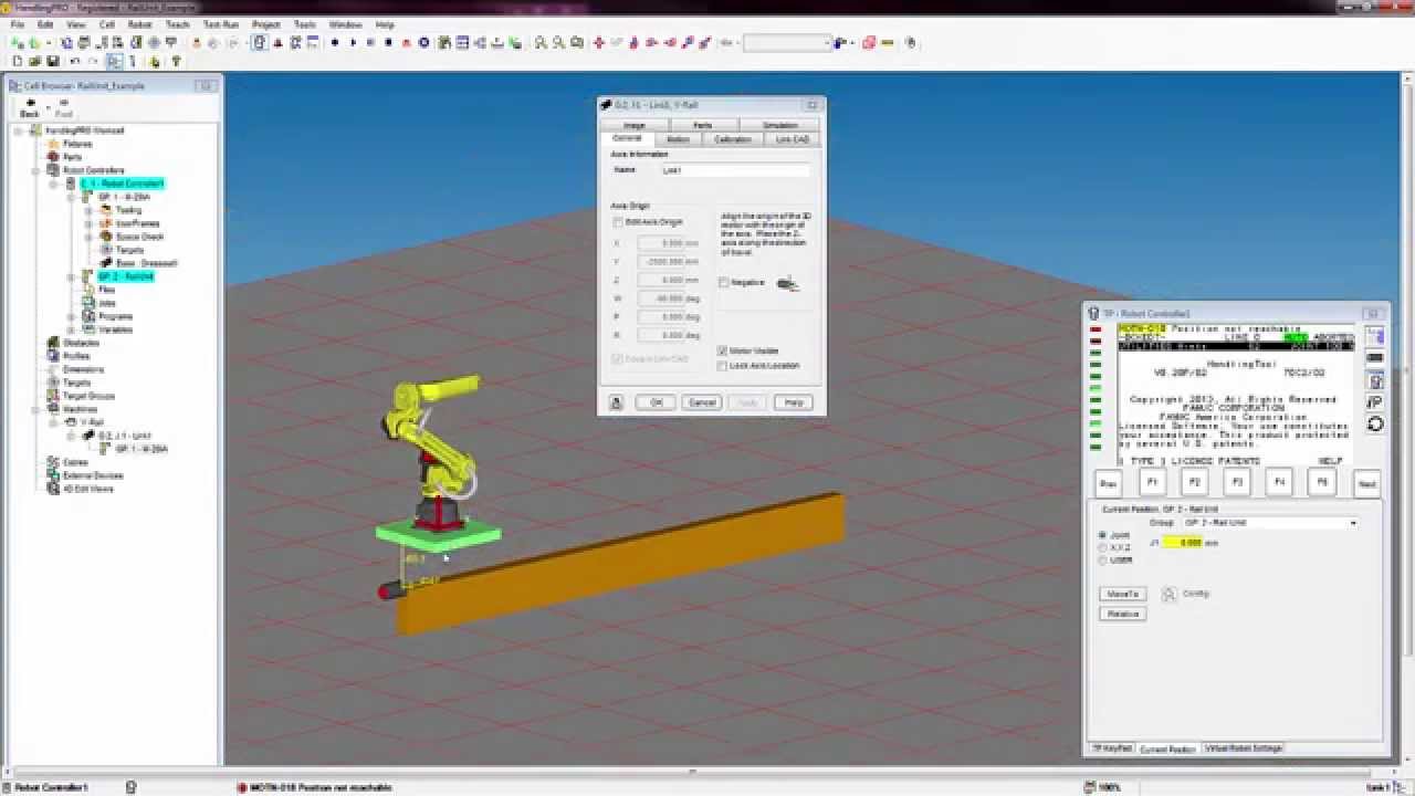 ROBOGUIDE: How to add a 'Rail Unit'