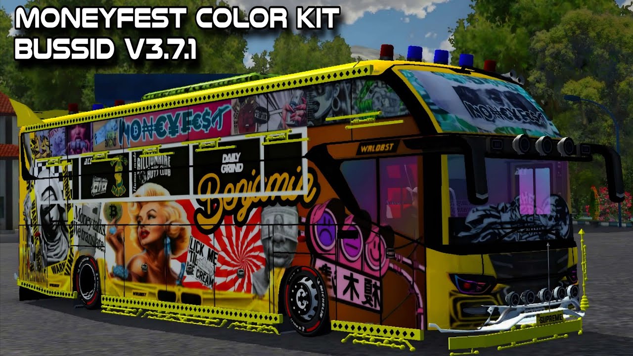 BUSSID YELLOW KIT: MONEYFEST YELLOW BODYKIT/ check video description👇