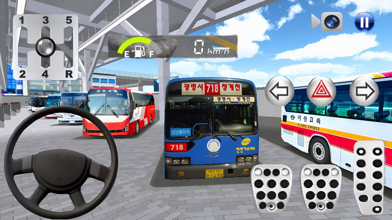 Bus driving in driving class 3d car gameplay 