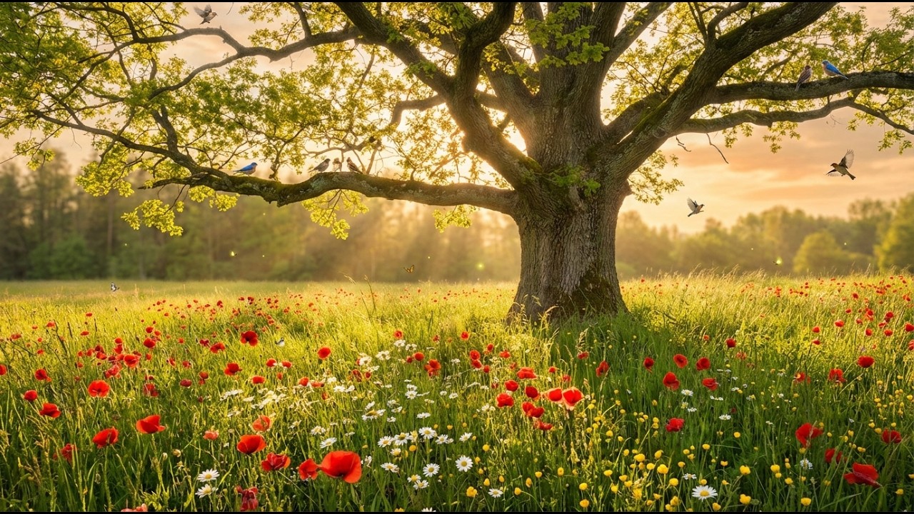 Spring morning│Sunny meadow│Birds singing│for sleep or awakening