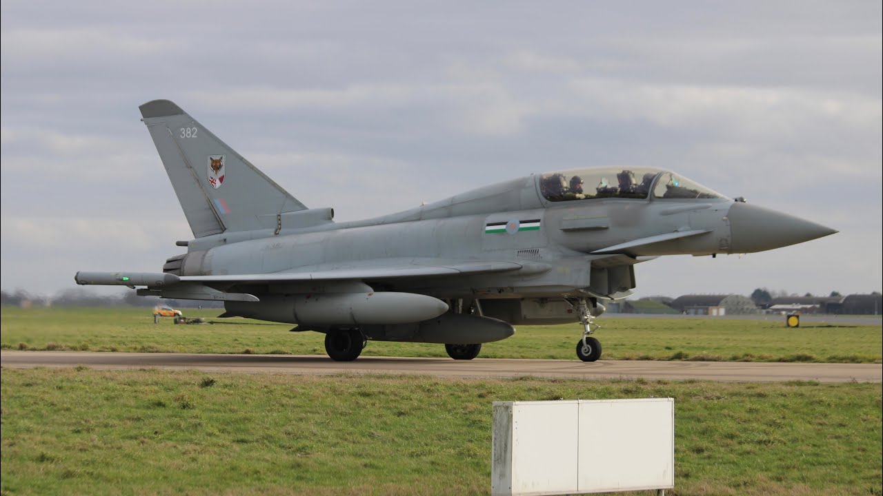 INCREDIBLE planespotting at RAF Coningsby with typhoon display and performance takeoff 18/2/26
