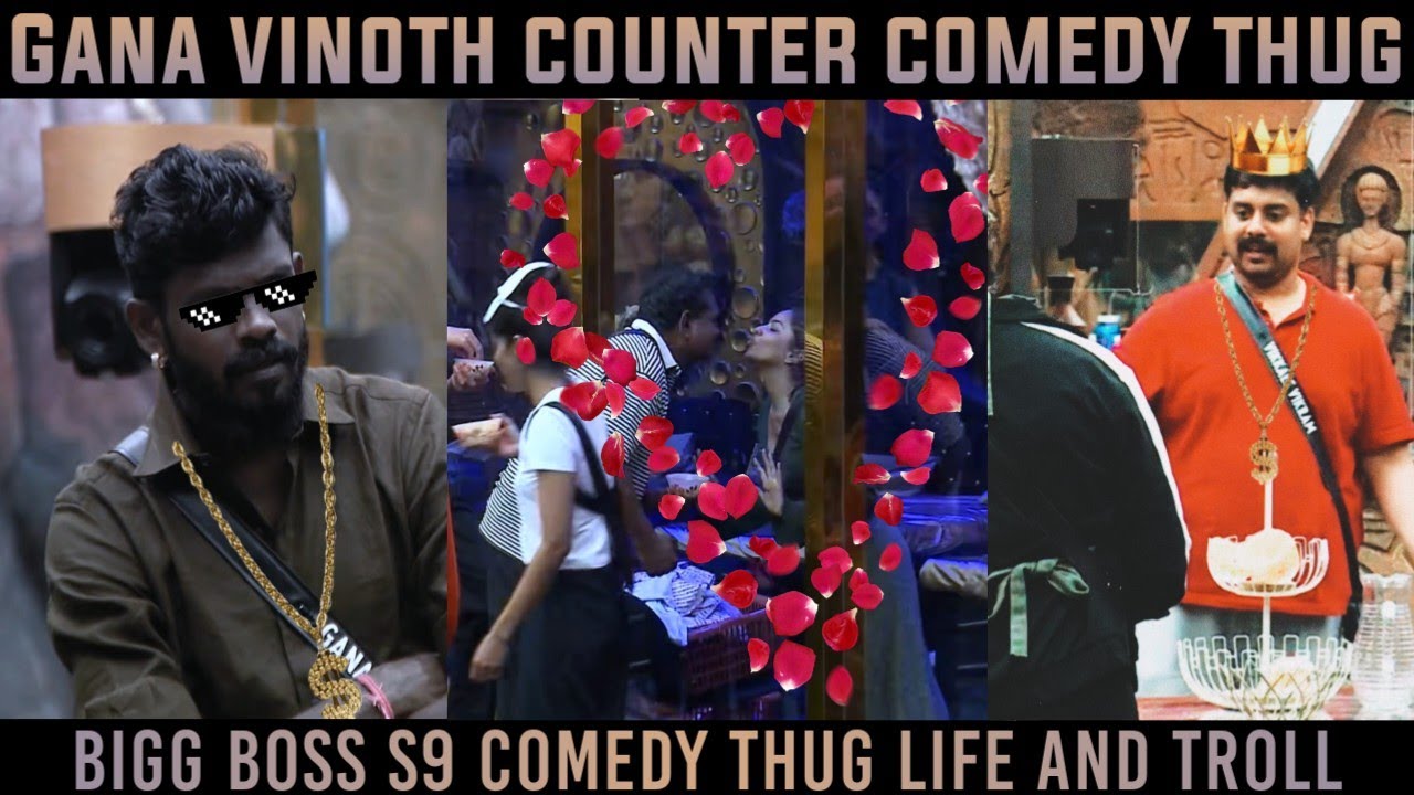 Gana vinoth counter comedy thug life| Bigg boss S9 | Comedy | Thug life | Troll | Vikkals Vikram 