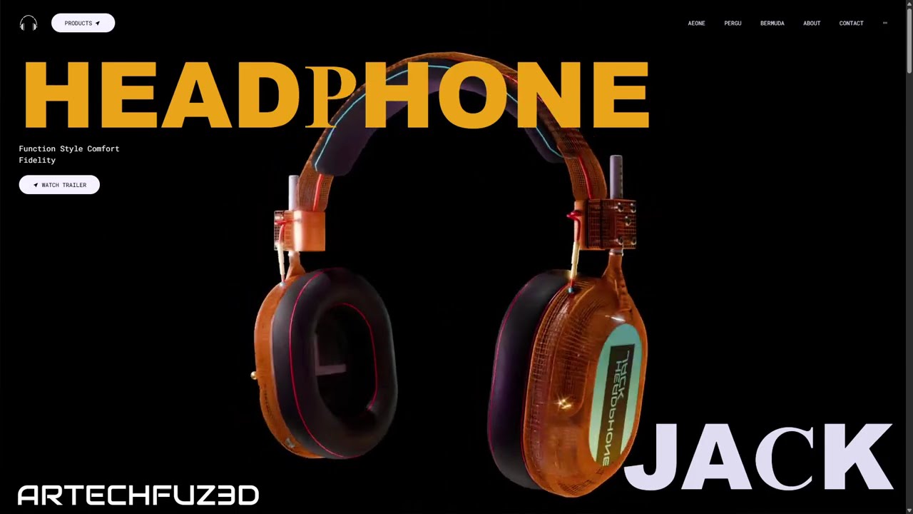 Headphone Jack — Customisable, Printable & Repairable Headphones | Website Walkthrough #3d #react