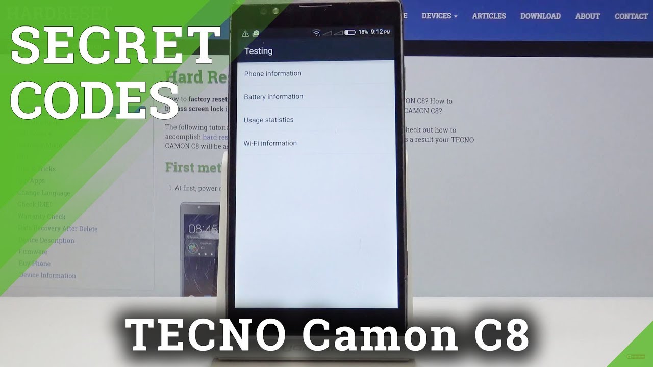 Secret Codes TECNO Camon C8 - Super Features / Useful Modes