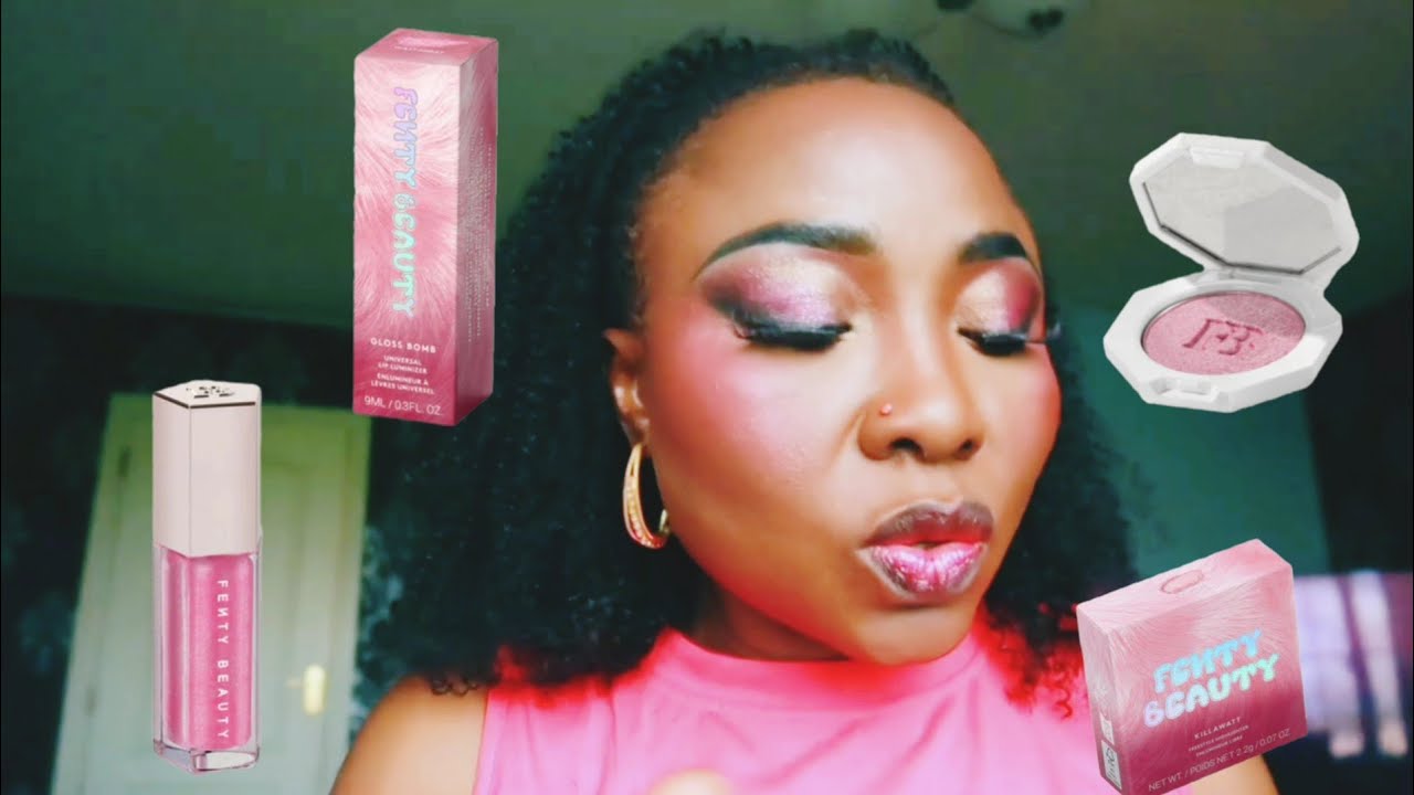 valentine makeup look using Fenty beauty wattabrat collection