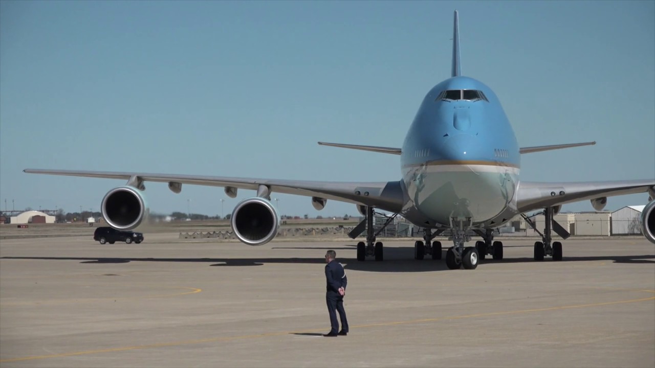 President Trump Arrives at Langley Air Force Base