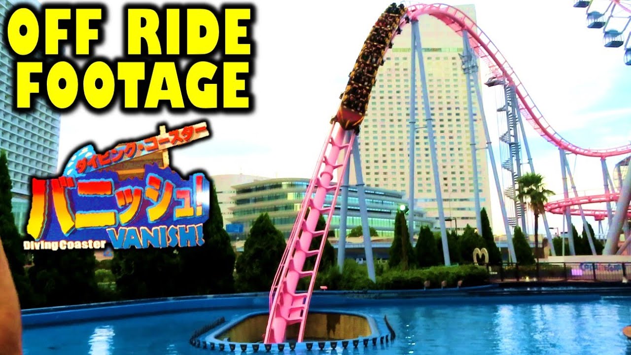 Diving Coaster: Vanish at Yokohama Cosmoworld Off-Ride Footage (No Copyright)