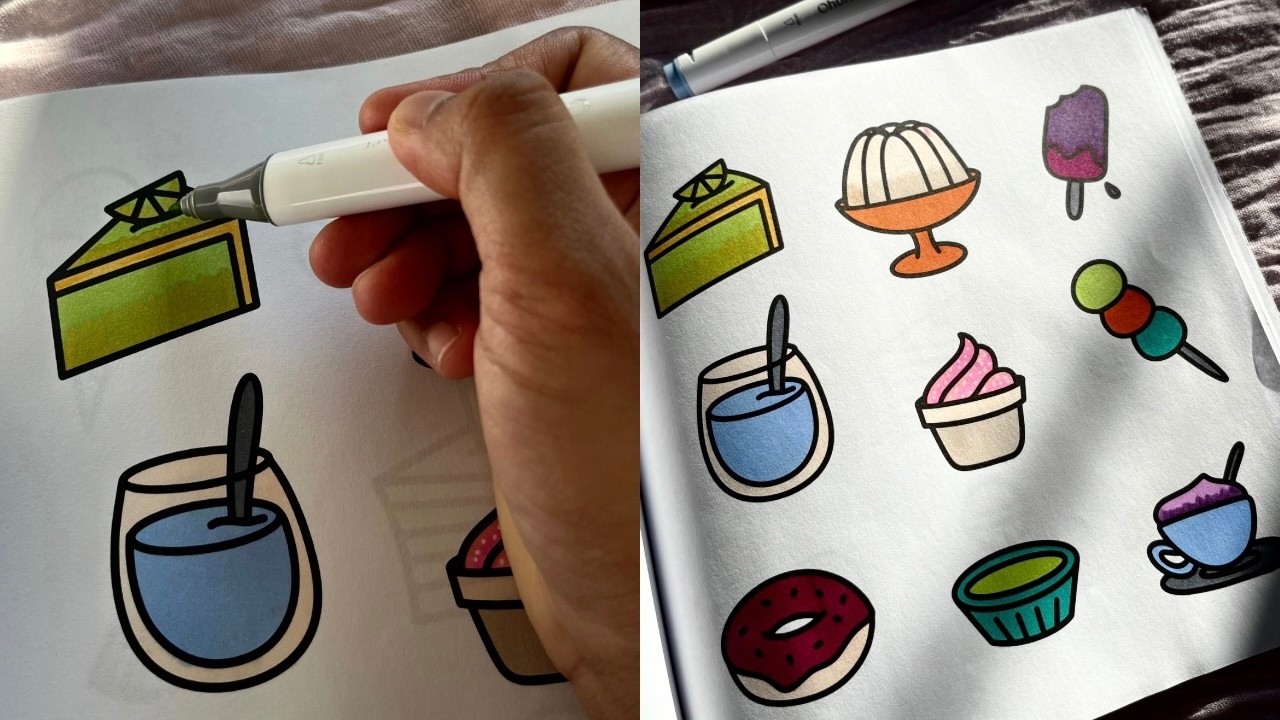 Relaxing and Oddly Satisfying Coloring with Art Markers 💌🎀 Valentines special 😍❤️ #adultcoloring 